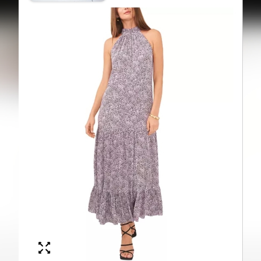 Vince Camuto Elegant Sleeveless Halter Maxi Dress